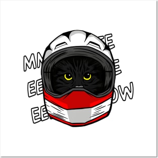 funny cat driver – Meeeeeeeow, the sound of formula m1ao (Luigi) Posters and Art